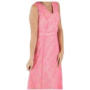 Andree pink Lace maxi bodycon dress women's small